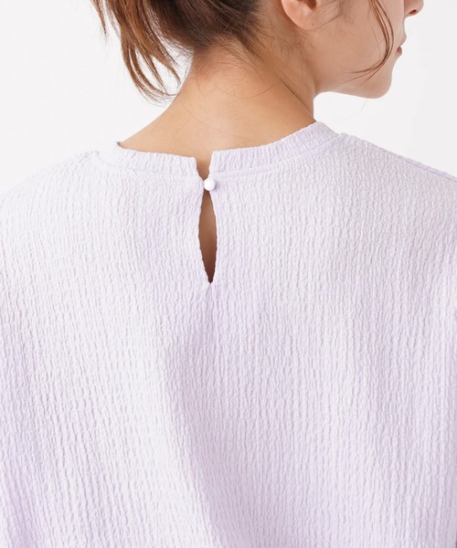 en recre(アンレクレ)の「【MONiLE】袖スリットブラウス(シャツ/ブラウス・レディース・ライラック/オフホワイト・2)」の14枚目の写真
