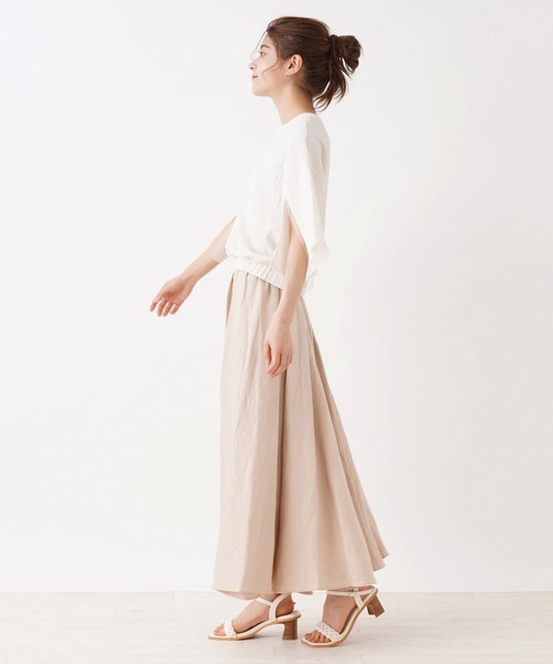 en recre(アンレクレ)の「【MONiLE】袖スリットブラウス(シャツ/ブラウス・レディース・ライラック/オフホワイト・2)」の3枚目の写真