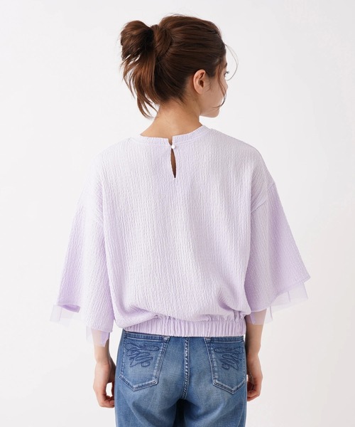 en recre(アンレクレ)の「【MONiLE】袖スリットブラウス(シャツ/ブラウス・レディース・ライラック/オフホワイト・2)」の18枚目の写真