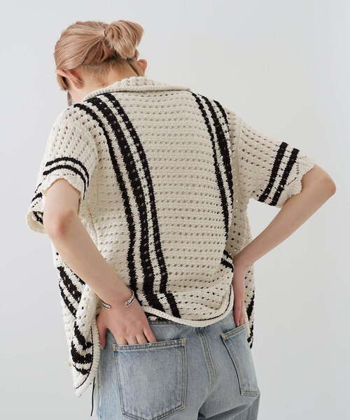 SLOBE citron.（スローブシトロン）の「SLOBE citron.クロシェシャツ（ニット/セーター・レディース・ホワイト/アイボリー・FREE）」の11枚目の写真