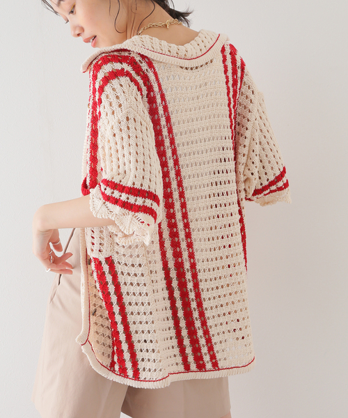 SLOBE citron.（スローブシトロン）の「SLOBE citron.クロシェシャツ（ニット/セーター・レディース・ホワイト/アイボリー・FREE）」の15枚目の写真