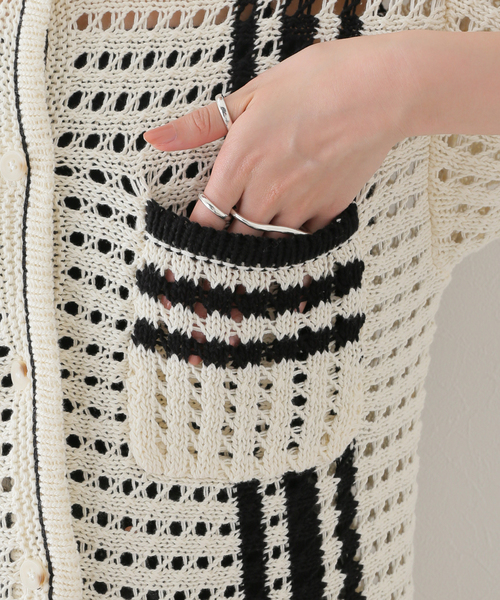 SLOBE citron.（スローブシトロン）の「SLOBE citron.クロシェシャツ（ニット/セーター・レディース・ホワイト/アイボリー・FREE）」の5枚目の写真