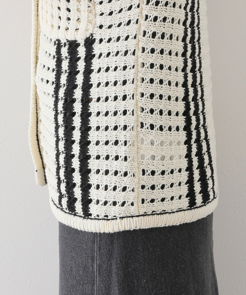 SLOBE citron.（スローブシトロン）の「SLOBE citron.クロシェシャツ（ニット/セーター・レディース・ホワイト/アイボリー・FREE）」の13枚目の写真