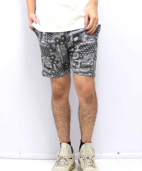 SHISKY(シスキー)の「総柄 ハーフパンツ(その他パンツ・メンズ・ブラック/グレー系その他/ベージュ/チャコール・M/XL/L)」の7枚目の写真