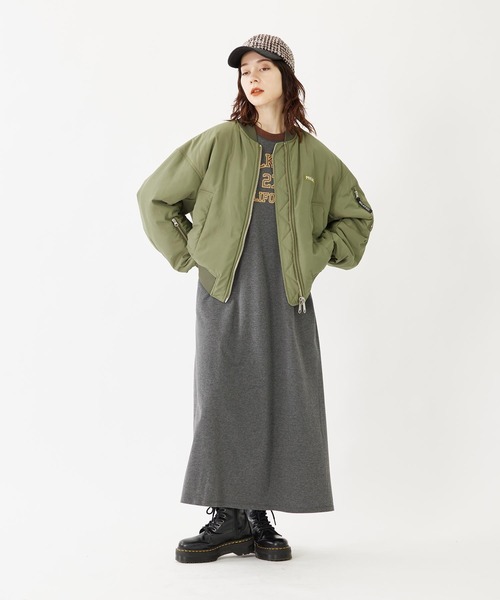 MILKFED.(ミルクフェド)の「COLLEGE LOGO DRESS(ワンピース・レディース・ネイビー/チャコール・ONE SIZE)」の12枚目の写真