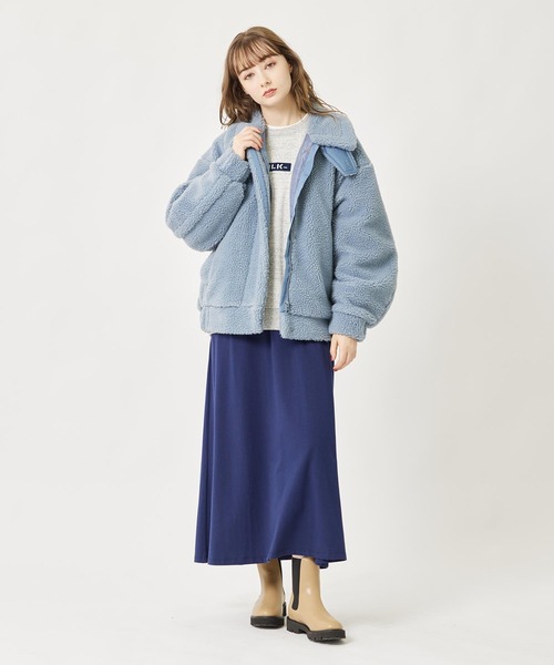 MILKFED.(ミルクフェド)の「COLLEGE LOGO DRESS(ワンピース・レディース・ネイビー/チャコール・ONE SIZE)」の19枚目の写真