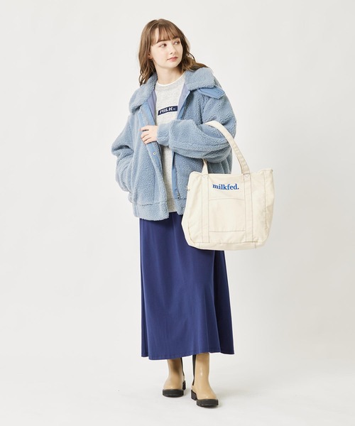 MILKFED.(ミルクフェド)の「COLLEGE LOGO DRESS(ワンピース・レディース・ネイビー/チャコール・ONE SIZE)」の20枚目の写真