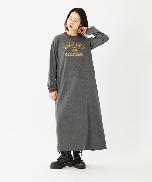 MILKFED.(ミルクフェド)の「COLLEGE LOGO DRESS(ワンピース・レディース・ネイビー/チャコール・ONE SIZE)」の22枚目の写真