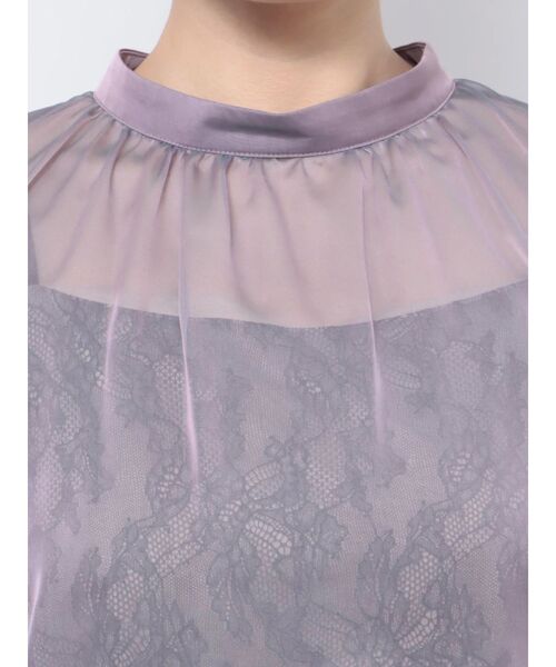 LAGUNAMOON（ラグナムーン）の「ハーフスリーブレースキャミシアーブラウス（シャツ/ブラウス・レディース・ラベンダー/ブラック/グリーン・FREE）」の7枚目の写真