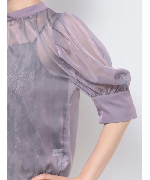 LAGUNAMOON（ラグナムーン）の「ハーフスリーブレースキャミシアーブラウス（シャツ/ブラウス・レディース・ラベンダー/ブラック/グリーン・FREE）」の8枚目の写真