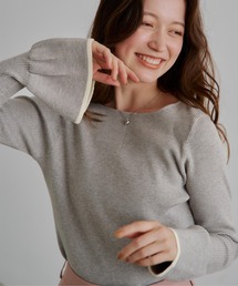 titivate（ティティベイト）の「ボートネックベルスリーブニット（ニット/セーター）」