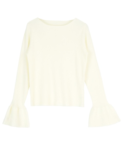 titivate(ティティベイト)の「ボートネックベルスリーブニット(ニット/セーター・レディース・ホワイト系その他/グレイッシュベージュ/オフホワイト/ピンク/ブルー系その他/ブラック/ブルー/ブルー系その他2/グレー系その他・M/S)」の16枚目の写真