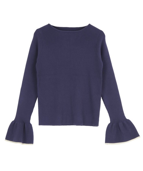 titivate(ティティベイト)の「ボートネックベルスリーブニット(ニット/セーター・レディース・ホワイト系その他/グレイッシュベージュ/オフホワイト/ピンク/ブルー系その他/ブラック/ブルー/ブルー系その他2/グレー系その他・M/S)」の13枚目の写真