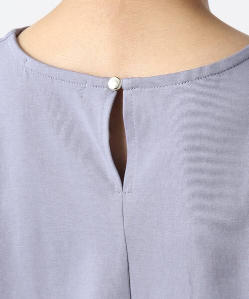 grove（グローブ）の「◆きれいもカジュアルも！ひんやりタックドルマンTシャツ（Tシャツ/カットソー・レディース・ブルー/アイボリー/スミクロ/モカ/ホワイト系5・02/03/01/05/04）」の18枚目の写真