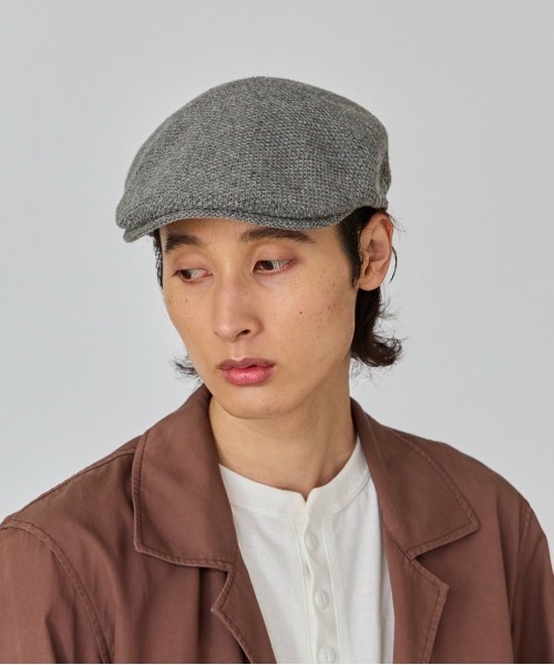 OVERRIDE（オーバーライド）の「OVERRIDE  WOOL KNIT HUNTING / オーバーライド（ハンチング/ベレー帽・メンズ・ブラック/ネイビー/グレー/グリーン・60cm/58cm/62cm）」の3枚目の写真