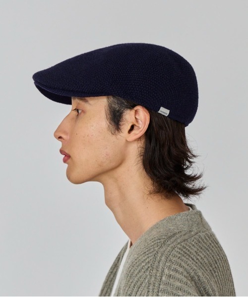 OVERRIDE（オーバーライド）の「OVERRIDE  WOOL KNIT HUNTING / オーバーライド（ハンチング/ベレー帽・メンズ・ブラック/ネイビー/グレー/グリーン・60cm/58cm/62cm）」の6枚目の写真