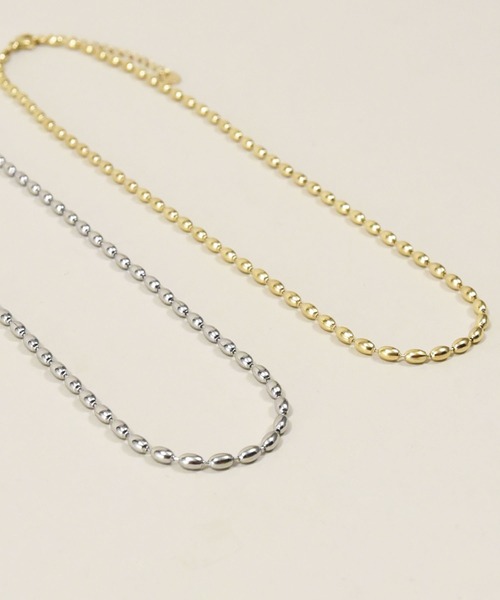 ma chere Cosette?(マシェールコゼット)の「楕円ボールチェーン/サージカルステンレス(ネックレス・レディース・シルバー/ゴールド・FREE)」の3枚目の写真