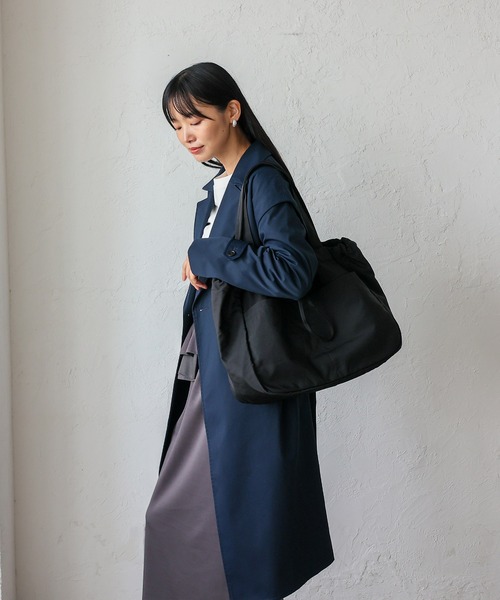 VitaFelice（ヴィータフェリーチェ）の「フロントポケット2typeトートバッグ 巾着バッグ（トートバッグ・レディース・ブラック/チャコール/モカ/ブラック系その他/ブラウン系その他/ブラック系その他2・FREE）」の11枚目の写真