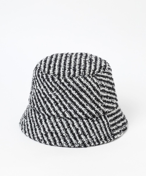 Andemiu（アンデミュウ）の「ツイードバケットハット961569（ハット・レディース・オフホワイト/ブラック/マルチ・FREE）」の7枚目の写真