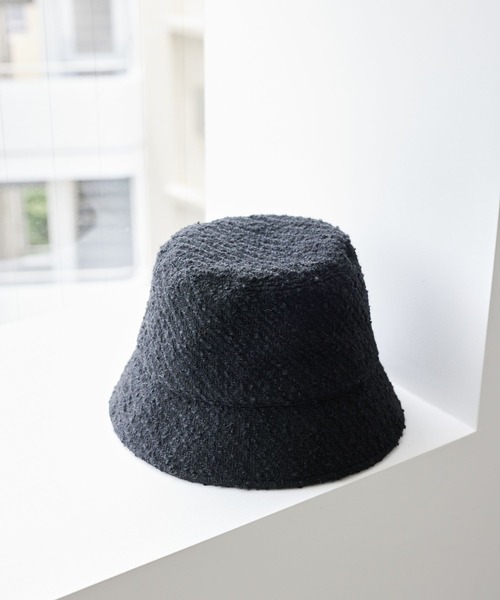 Andemiu（アンデミュウ）の「ツイードバケットハット961569（ハット・レディース・オフホワイト/ブラック/マルチ・FREE）」の5枚目の写真