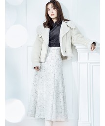 MERCURYDUO | ツイードハイウエストコルセットスカート(スカート)