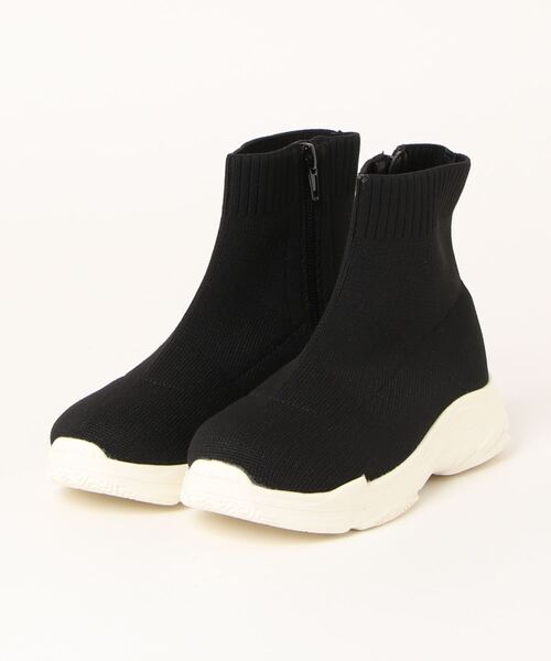 MR(まる)の「キッズニットブーツ(ブーツ・キッズ・ブラック/ベージュ・21cm/18cm/19cm/20cm/22cm)」の7枚目の写真