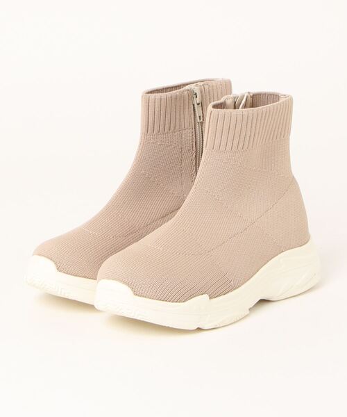 MR(まる)の「キッズニットブーツ(ブーツ・キッズ・ブラック/ベージュ・21cm/18cm/19cm/20cm/22cm)」の6枚目の写真