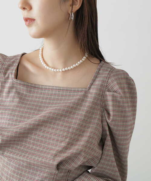 FREE'S MART（フリーズマート）の「パールチョーカー（ネックレス・レディース・ホワイト・ﾌﾘ-）」の2枚目の写真