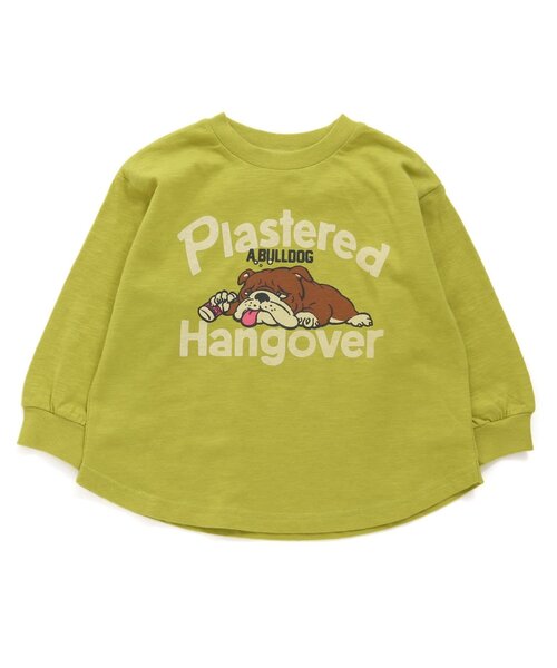 BREEZE(ブリーズ)の「アニマルレトロカレッジロンT(Tシャツ/カットソー・キッズ・キナリ/オレンジ/チャコール/ライム・100/130/90/140/80/110/120)」の3枚目の写真