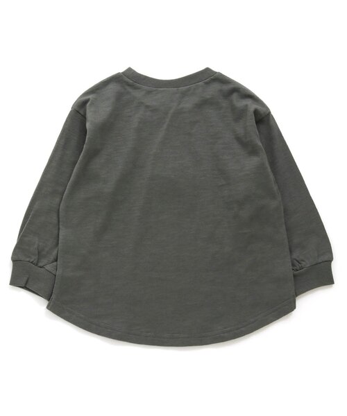 BREEZE(ブリーズ)の「アニマルレトロカレッジロンT(Tシャツ/カットソー・キッズ・キナリ/オレンジ/チャコール/ライム・100/130/90/140/80/110/120)」の7枚目の写真