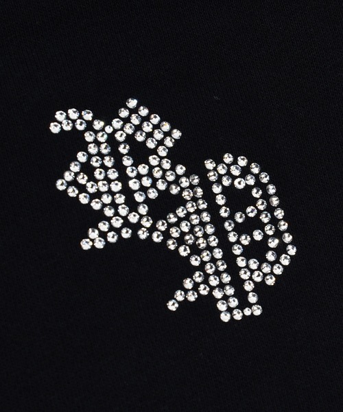 RIPPER(リッパー)の「【RIPPER】RP ラインストーン Tシャツ / RP Rhinestone T-shirt(Tシャツ/カットソー・メンズ・ブラック/ホワイト・S/L/M/XL)」の3枚目の写真
