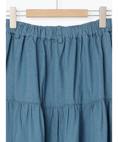 ehka sopo（エヘカソポ）の「デニムティアードスカート（スカート・レディース・ネイビー/サックスブルー/ブラック・F）」の11枚目の写真