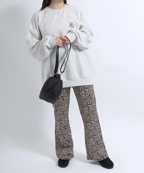 Salong hameu（サロン ハミュー）の「センタープリーツ ヒョウ柄・ゼブラ柄 アニマル総柄フレアパンツ レディース/イージーパンツ（その他パンツ・レディース・ブラック系その他/ベージュ系その他/ホワイト系その他/ベージュ系その他2・L/M）」の8枚目の写真