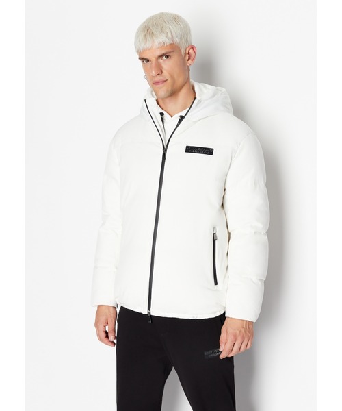 ARMANI EXCHANGE（アルマーニエクスチェンジ）の「【A|X アルマーニ エクスチェンジ】リサイクルナイロン製　ダウンジャケット（ダウンジャケット/コート・メンズ・ホワイト/ブラック・SMALL/X-LARGE/MEDIUM/X-SMALL/LARGE）」の8枚目の写真