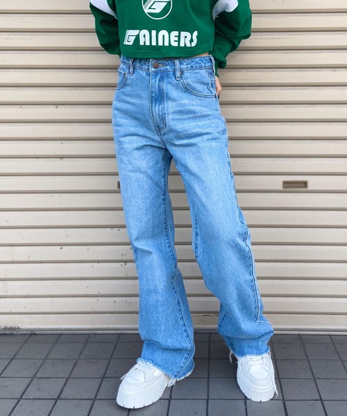 ムラサキスポーツ(ムラサキスポーツ)の「RIKKA FEMME/リッカファム ロンパン デニムパンツ RF23FW22(デニムパンツ・レディース・インディゴブルー/ライトインディゴブルー・S/M/L)」の14枚目の写真