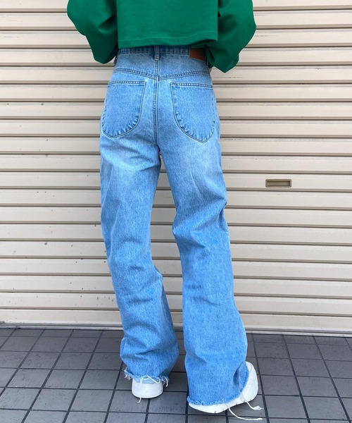 ムラサキスポーツ(ムラサキスポーツ)の「RIKKA FEMME/リッカファム ロンパン デニムパンツ RF23FW22(デニムパンツ・レディース・インディゴブルー/ライトインディゴブルー・S/M/L)」の16枚目の写真