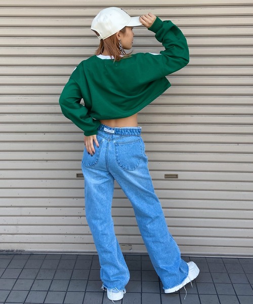 ムラサキスポーツ(ムラサキスポーツ)の「RIKKA FEMME/リッカファム ロンパン デニムパンツ RF23FW22(デニムパンツ・レディース・インディゴブルー/ライトインディゴブルー・S/M/L)」の18枚目の写真