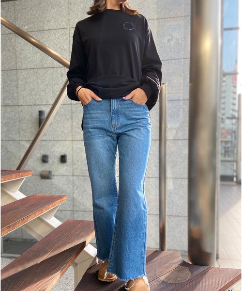 ムラサキスポーツ(ムラサキスポーツ)の「RIKKA FEMME/リッカファム ロンパン デニムパンツ RF23FW22(デニムパンツ・レディース・インディゴブルー/ライトインディゴブルー・S/M/L)」の13枚目の写真