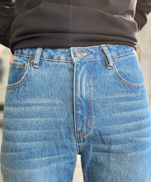 ムラサキスポーツ(ムラサキスポーツ)の「RIKKA FEMME/リッカファム ロンパン デニムパンツ RF23FW22(デニムパンツ・レディース・インディゴブルー/ライトインディゴブルー・S/M/L)」の10枚目の写真