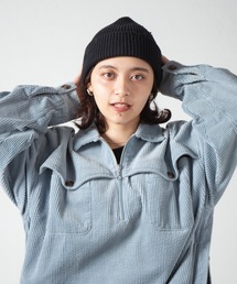 RACAL（ラカル）の「Ripped Cotton Knit Watch / ダメージ加工風編み柄ニットワッチ（ニットキャップ/ビーニー・レディース）」