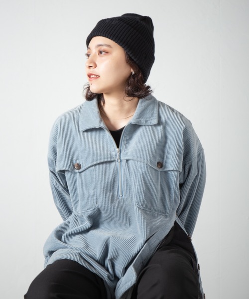 RACAL(ラカル)の「Ripped Cotton Knit Watch / ダメージ加工風編み柄ニットワッチ(ニットキャップ/ビーニー・レディース・ブラック/グレー/ブルー/ピンク/ベージュ/アイボリー・FREE)」の9枚目の写真