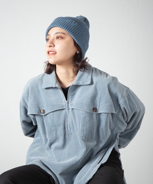 RACAL(ラカル)の「Ripped Cotton Knit Watch / ダメージ加工風編み柄ニットワッチ(ニットキャップ/ビーニー・レディース・ブラック/グレー/ブルー/ピンク/ベージュ/アイボリー・FREE)」の13枚目の写真