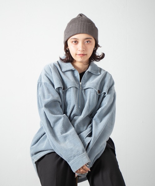 RACAL(ラカル)の「Ripped Cotton Knit Watch / ダメージ加工風編み柄ニットワッチ(ニットキャップ/ビーニー・レディース・ブラック/グレー/ブルー/ピンク/ベージュ/アイボリー・FREE)」の16枚目の写真