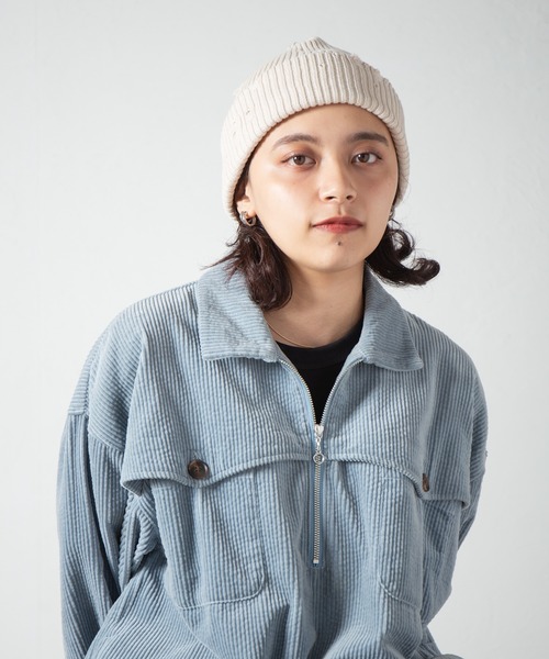 RACAL(ラカル)の「Ripped Cotton Knit Watch / ダメージ加工風編み柄ニットワッチ(ニットキャップ/ビーニー・レディース・ブラック/グレー/ブルー/ピンク/ベージュ/アイボリー・FREE)」の22枚目の写真