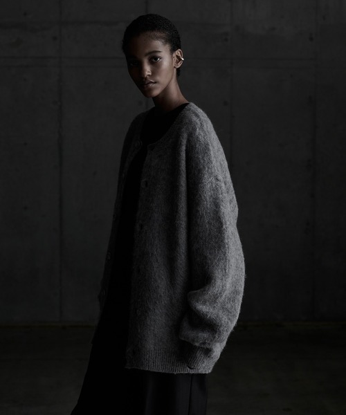 CALLNE（カルネ）の「【CALLNE】 Mohairmix Shaggyknit Cardigan  / モヘア混シャギーニットカーディガン（カーディガン/ボレロ・メンズ・グレー/ブラック/シルバーグレー・L/M）」の9枚目の写真