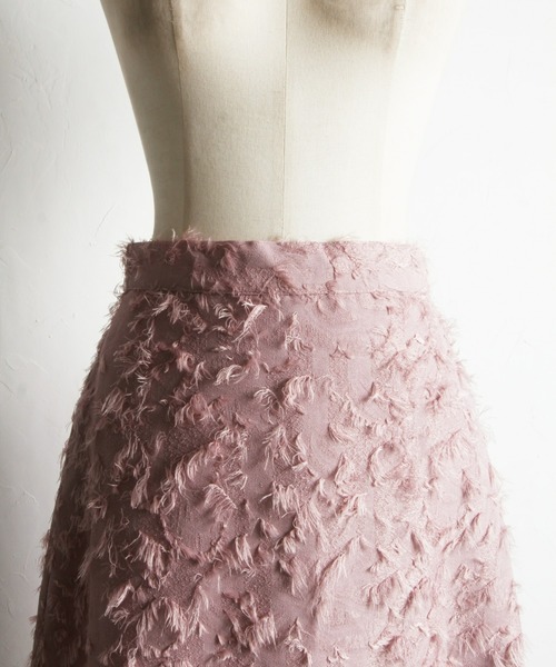 &. NOSTALGIA（アンドドットノスタルジア）の「【ZOZO限定】フリンジジャガードAラインスカート（スカート・レディース・ブラック/ピンクベージュ・FREE）」の19枚目の写真