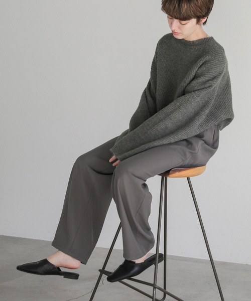 select MOCA(セレクトモカ)の「ウールライクショートニット(ニット/セーター・レディース・ベージュ/グレー/チャコールグレー・FREE)」の15枚目の写真