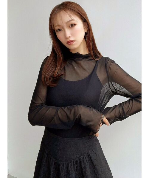 RESEXXY（リゼクシー）の「シアートップス（Tシャツ/カットソー・レディース・ブラック/アイボリー/グリーン・FREE）」の6枚目の写真