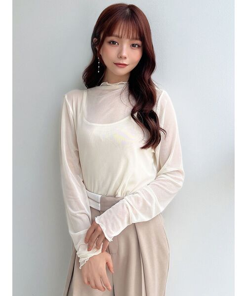 RESEXXY（リゼクシー）の「シアートップス（Tシャツ/カットソー・レディース・ブラック/アイボリー/グリーン・FREE）」の12枚目の写真