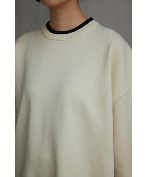AZUL by moussy(アズールバイマウジー)の「スポンディッシュ配色クルーネックニットトップス(ニット/セーター・レディース・ブラック/アイボリー/ブルー・MEDIUM/SMALL)」の10枚目の写真